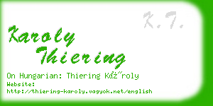 karoly thiering business card